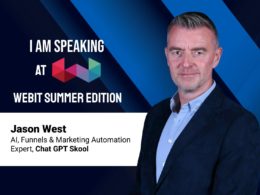 Speaking at Webit: Jason West, AI, Funnels & Marketing Automation Expert, Chat GPT Skool