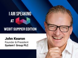 Speaking at Webit: John Kearon – Founder and Executive President, System1 Group PLC