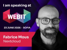 We are delighted to welcome Fabrice Mous, Manager, Strategic Markets and Initiatives at Nextcloud, as a speaker at Webit 2026 Sofia.